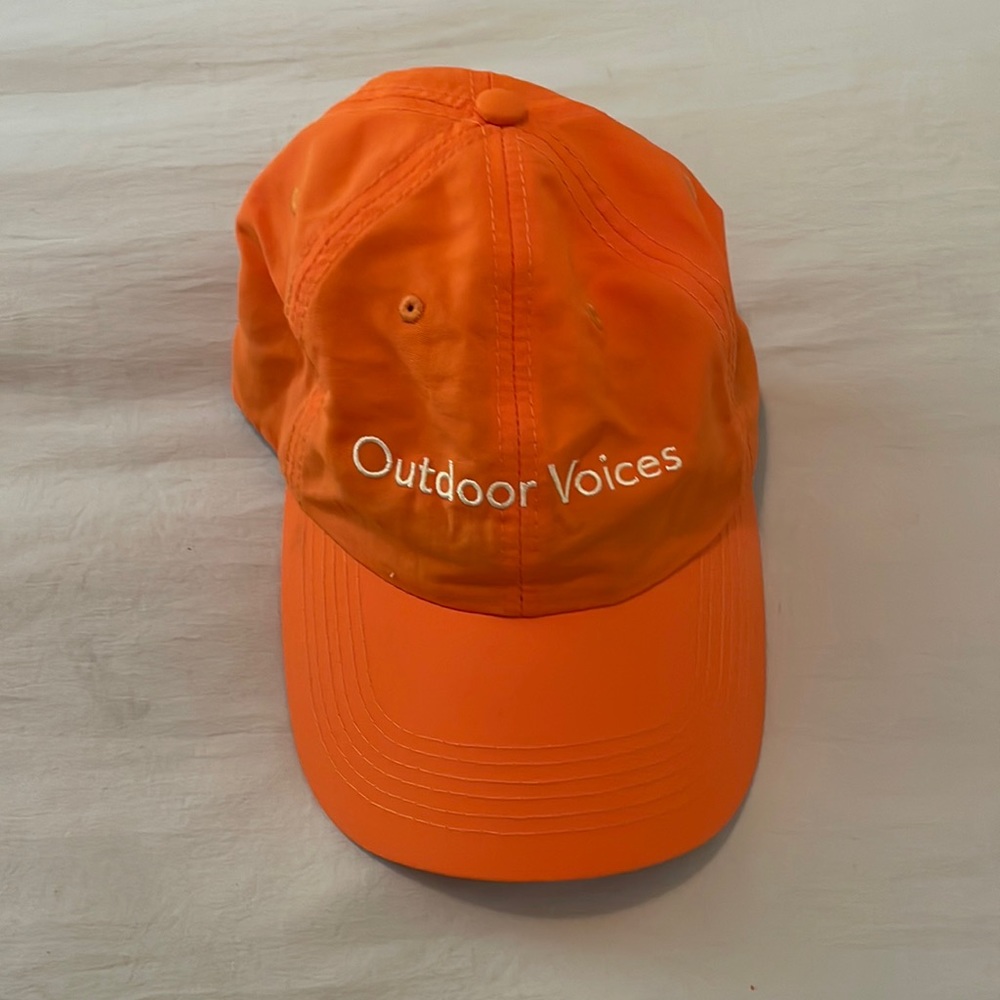 Outdoor Voices ‘DC’ hat in orange, one size.